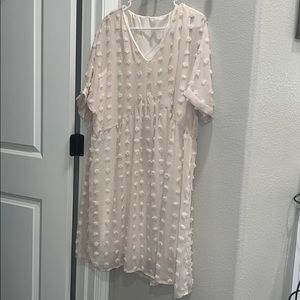 Cream Pom Pom Dress